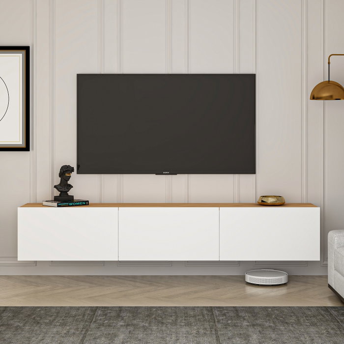 Hanah Home Soporte para TV Blanco y Pino Atlántico